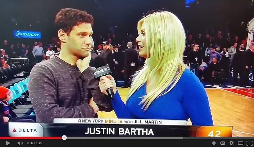 Justin Bartha’s Awkward Interview With Jill Martin At Knicks Game