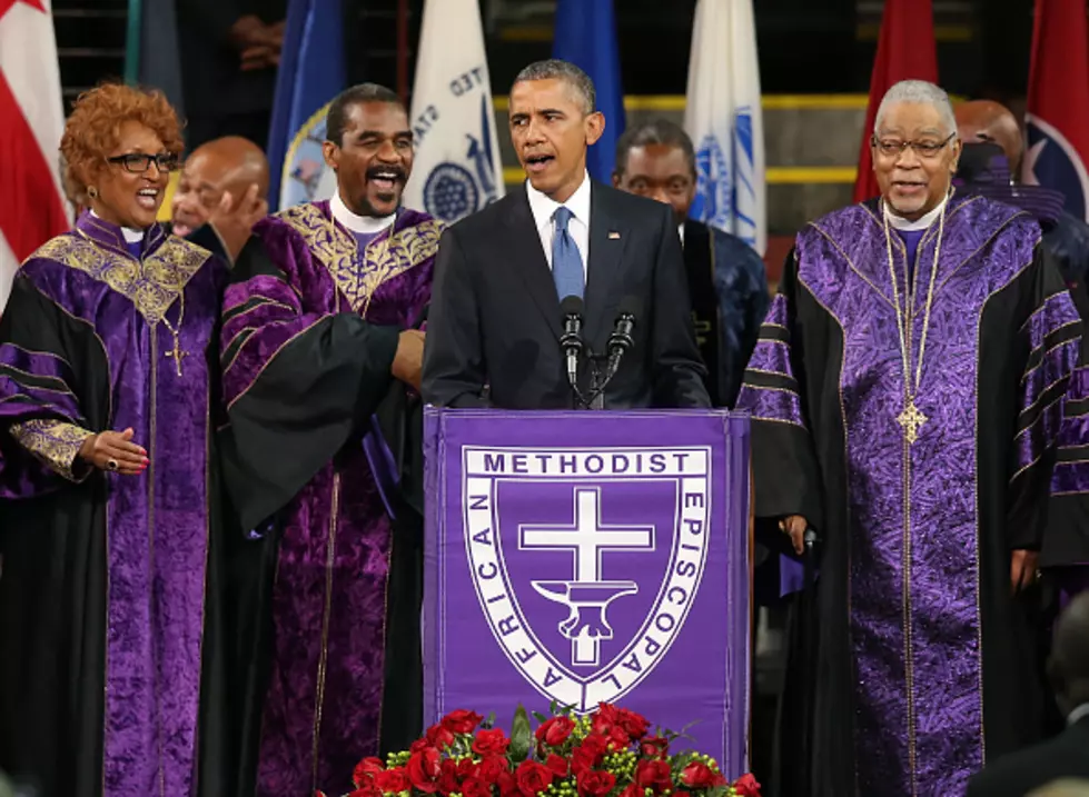 President Obama Sings ‘Amazing Grace’ at Clementa Pinckney Funeral