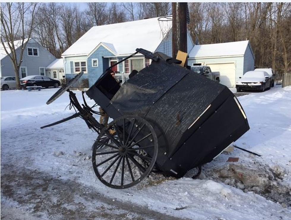 Amish Buggy Hits Utility Pole In Deerfield