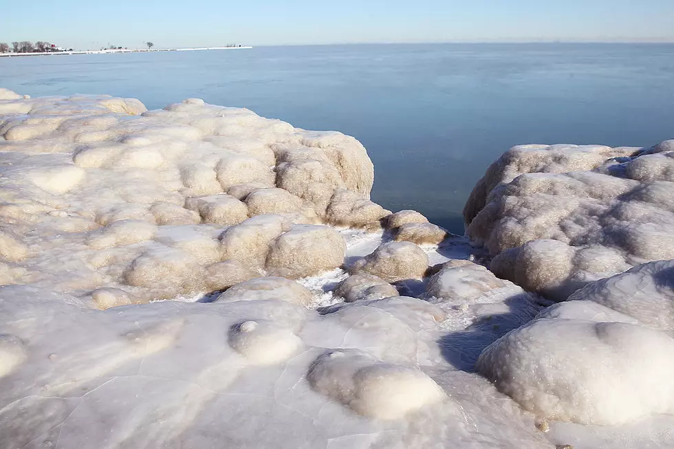 Massive Ice Piles Along Lake Erie Are Melting &#8211; A Little