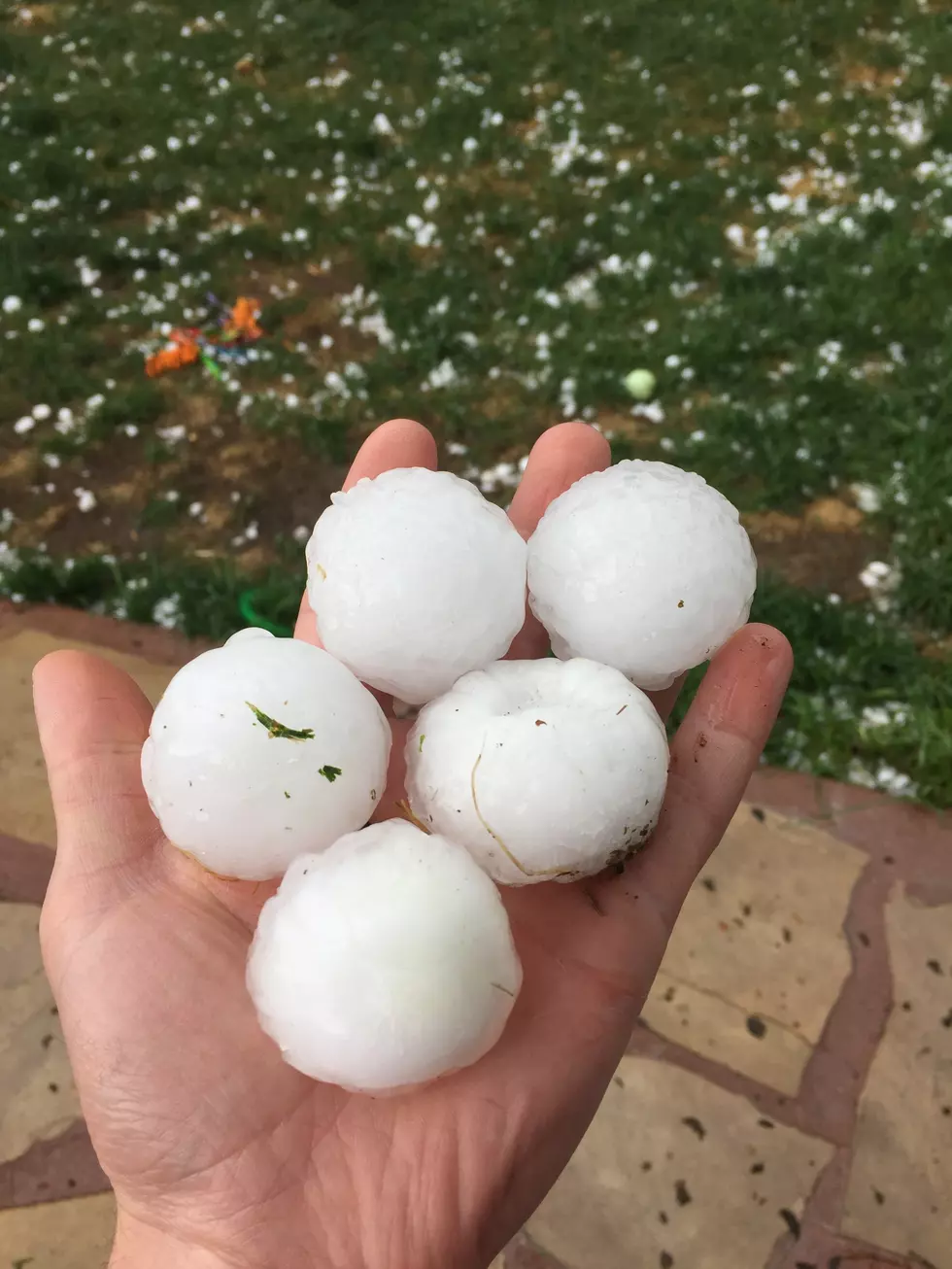 Check Out These Hail Stones Larger Than Golf Balls