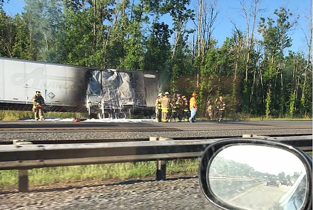 Tractor Trailer Fire Causes Traffic Delays on NYS Thruway