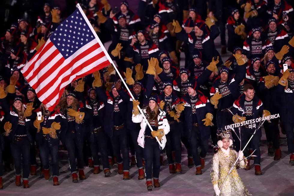 Photo Gallery: Erin Hamlin Carries Flag Opening Olympics