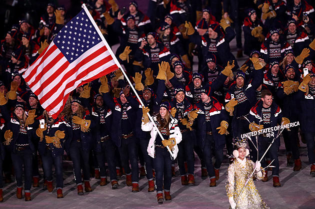 Photo Gallery: Erin Hamlin Carries Flag at Olympic Opening Ceremony