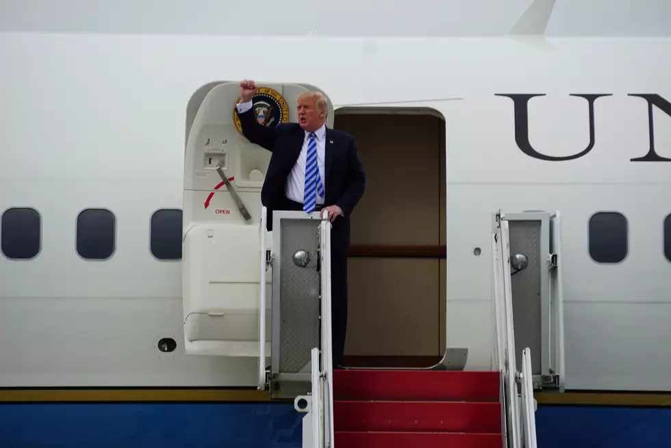 President Trump Lands At Griffiss International Airport