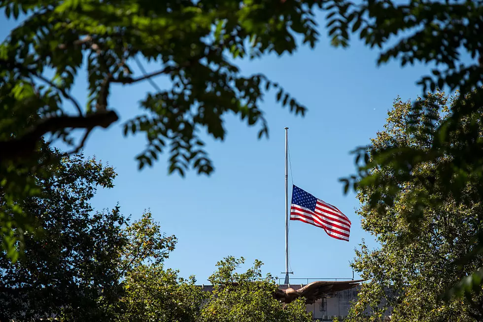 Highway Worker Dies-Flags