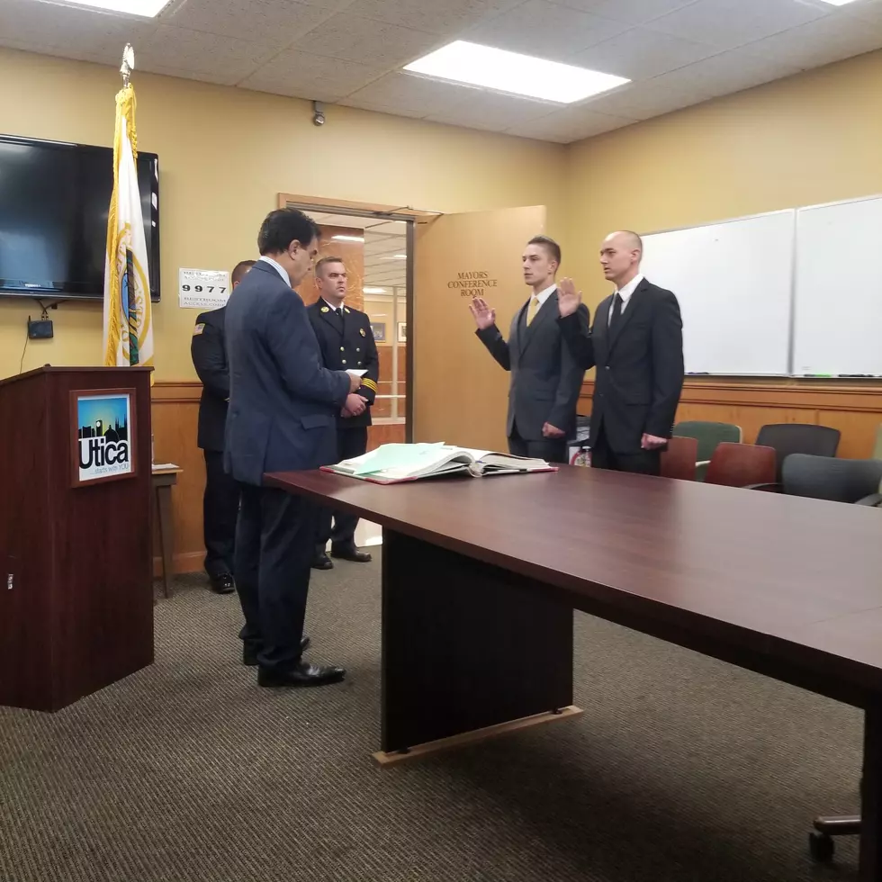 Two New Utica Fire Department Recruits Sworn In