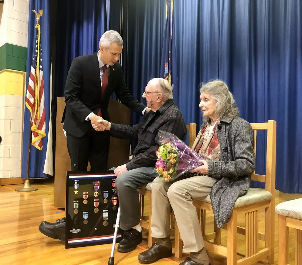 Brindisi Presents Local Veteran With Military Service Medals