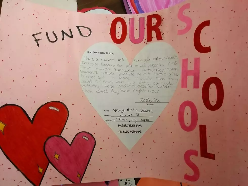 Valentine's Day Rally For School Funding Held In Utica