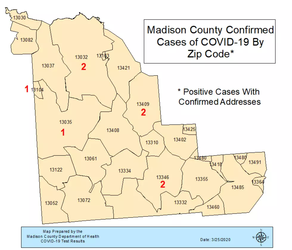 Madison County Releases Map Of Positive COVID-19 Cases