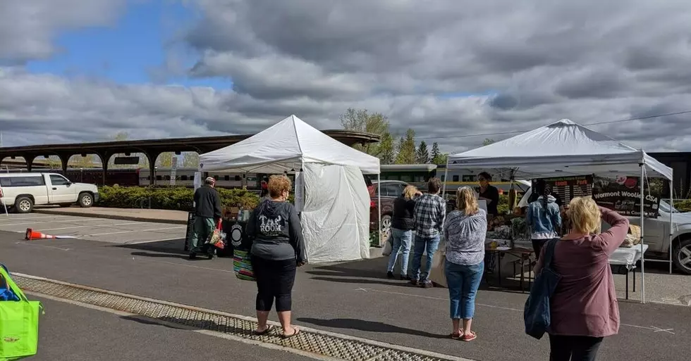 Oneida County Public Market in Utica, NY on Saturday, May 16th, 2020, one day after COVID-Phase One reopening in the Mohawk Valley. (Photo by Tim Reed for WIBX)