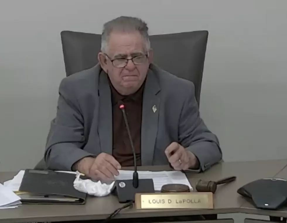 Louis LaPolla, president of the Utica City School Board. (Screenshot of district live stream.)