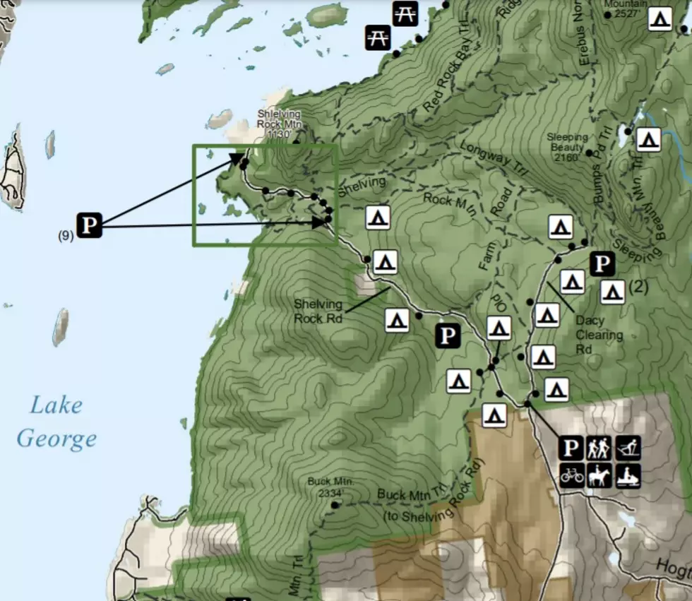 Shelving Rock Area of Lake George Wild Forest East Map Credit: New York State Department of Environmental Conservation 2022
