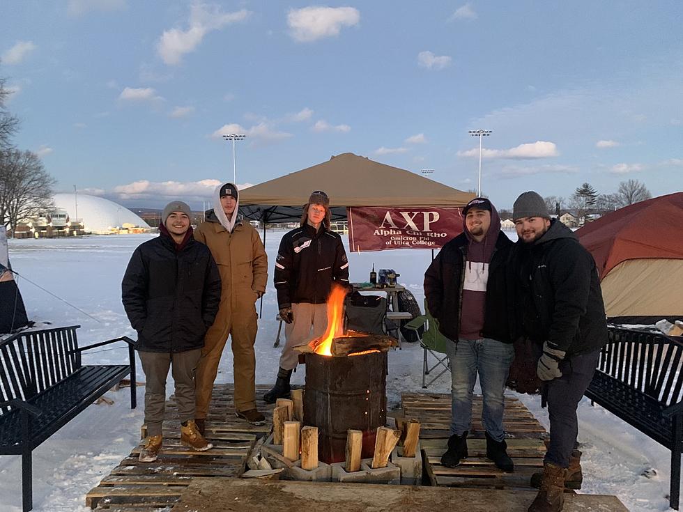 Utica University Fraternity Brothers Freezing For A Good Cause