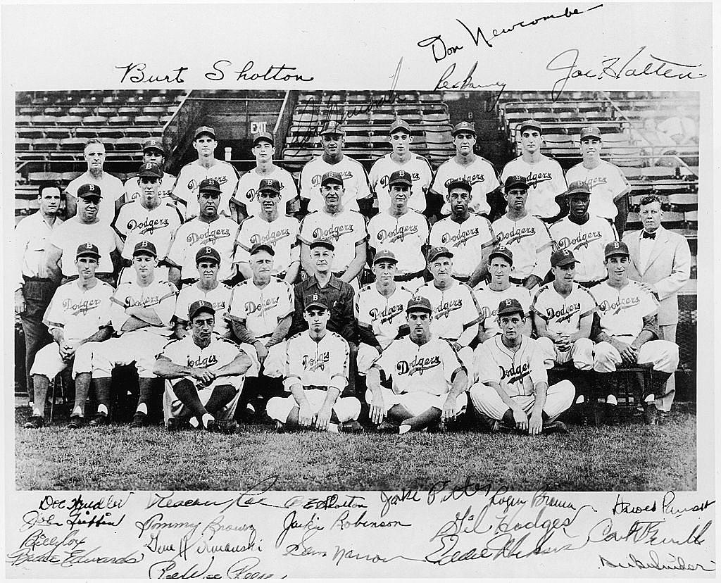 Portrait of members of the Brooklyn Dodgers baseball team as they News  Photo - Getty Images