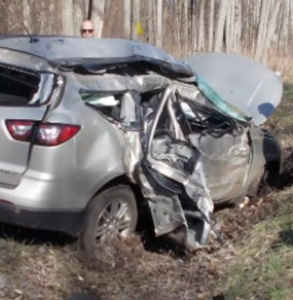 Crash Scene (original photo cropped) Photo Credit: New York State Police (April 2022)