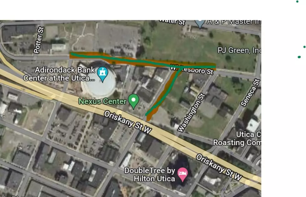 via google maps (parking ban areas on Whitesboro Street and Broadway are highlighted in orange and green)