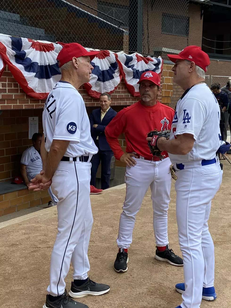 At Doubleday Field prior to the 2022 Baseball Hall of Fame Classic: (L) to (R) Hall of Famer Alan Trammell, Graig Grebeck, Steve Sax. Photo by Don Laible / TSM