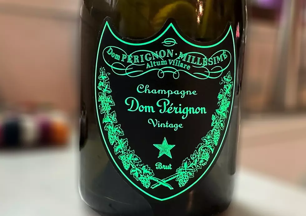 Illuminated bottle of 2012 Dom Perignon. Photo by Bill Keeler / TSM.