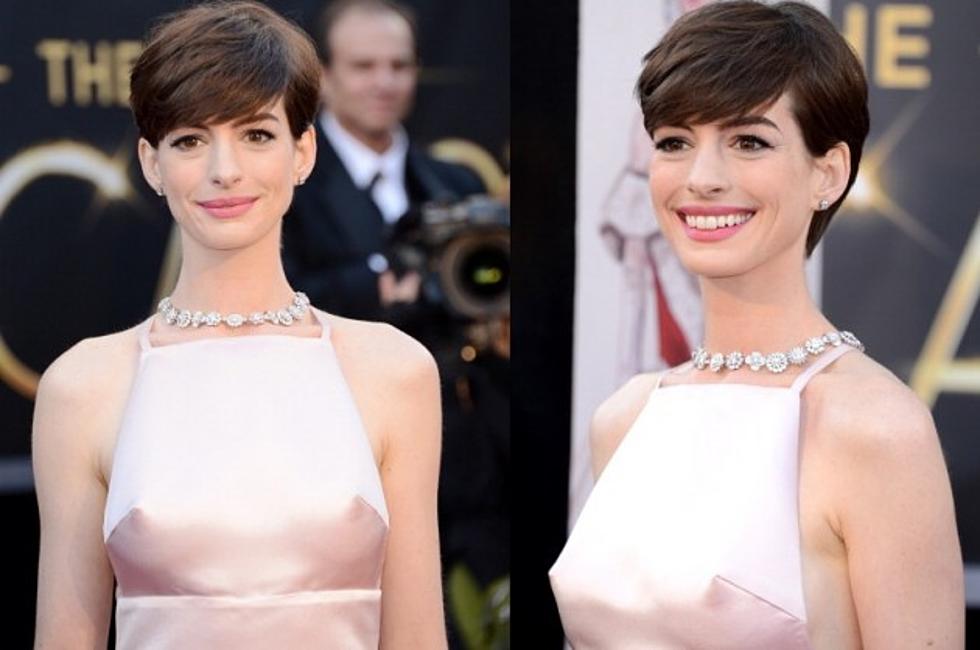 Anne Hathaway&#8217;s Nipples Peaked Through Here Dress And Won The Oscars- Here&#8217;s Our Jokes