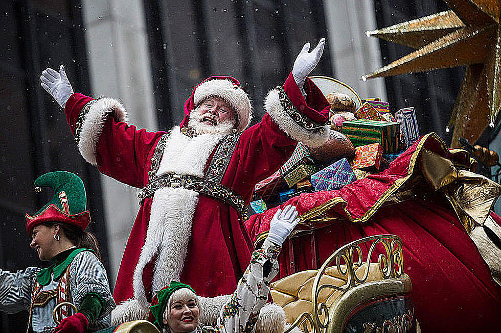 Santa Arrives For The Holiday Season At Sangertown Mall