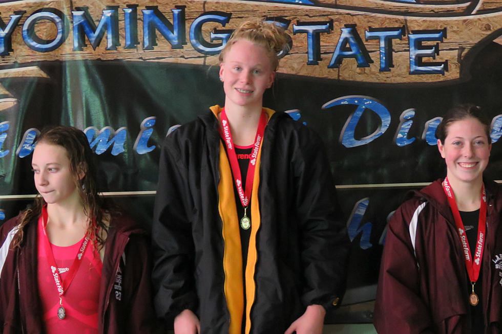 Gillette's Christensen Defends Her Two Titles at State Swimming