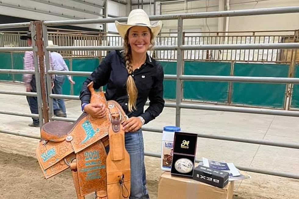 Yoder's Haiden Thompson Wins National Title in Goat Tying at NHSF