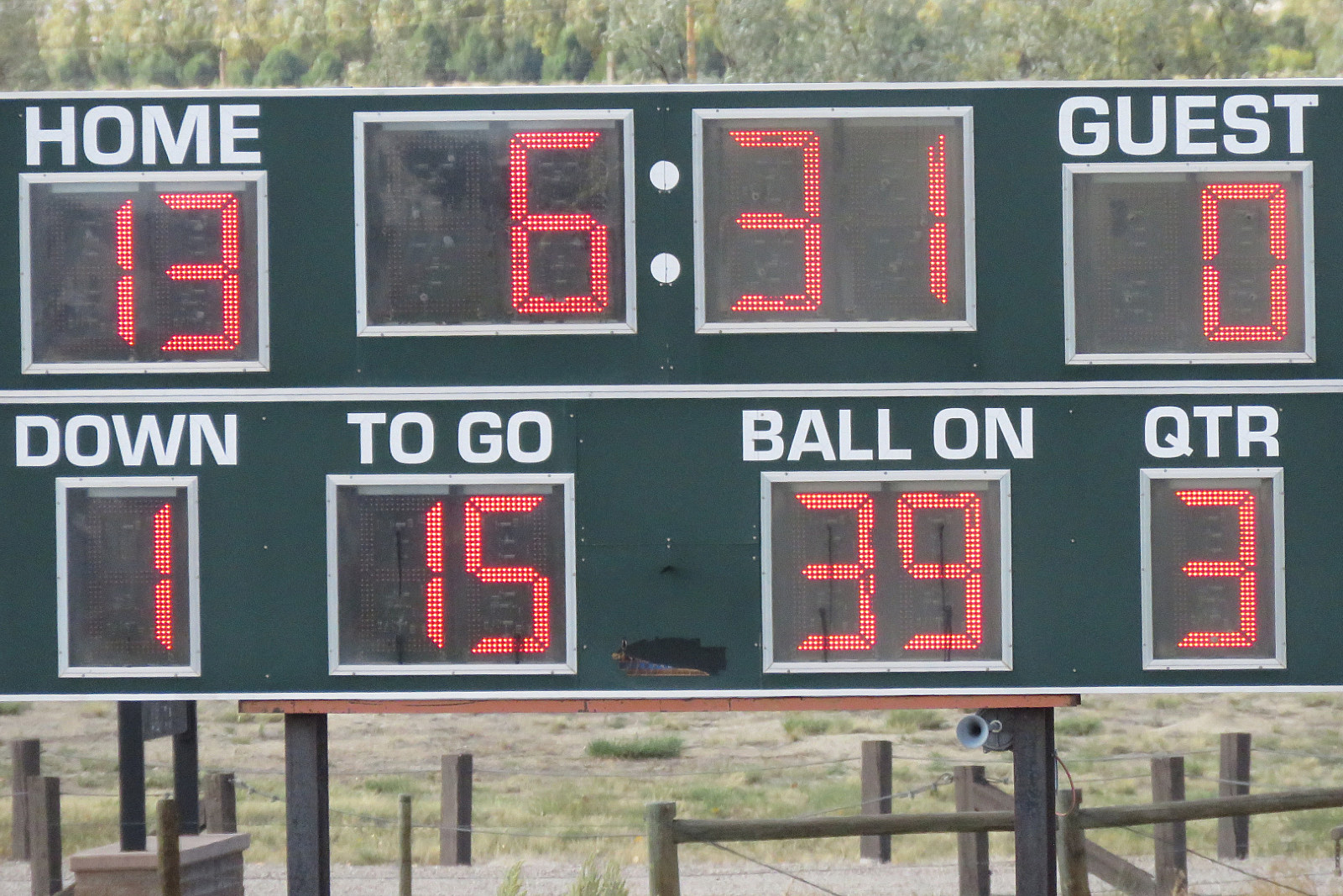 High School Football LED Scoreboard - 24' Wide Scoreboards