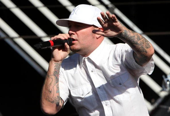 Musician Fred Durst clasps his hands together to show the tattoos on  News Photo  Getty Images