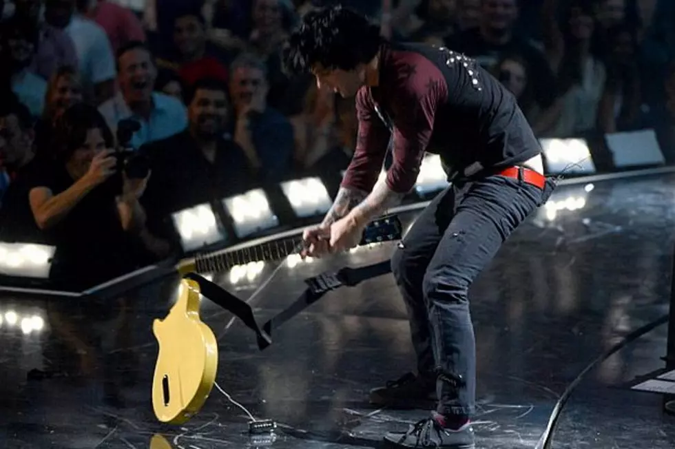 Green Day Smash Guitars After Shortened Set at iHeartRadio Festival