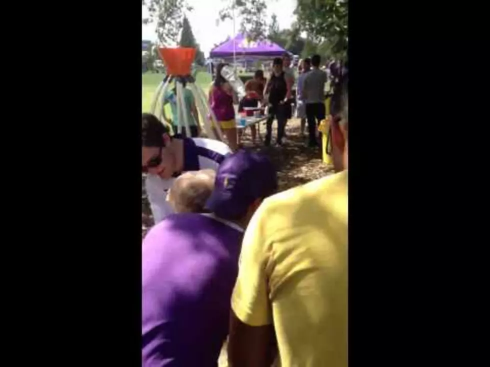 83 Year Old LSU Granny Does Keg Stand [VIDEO]