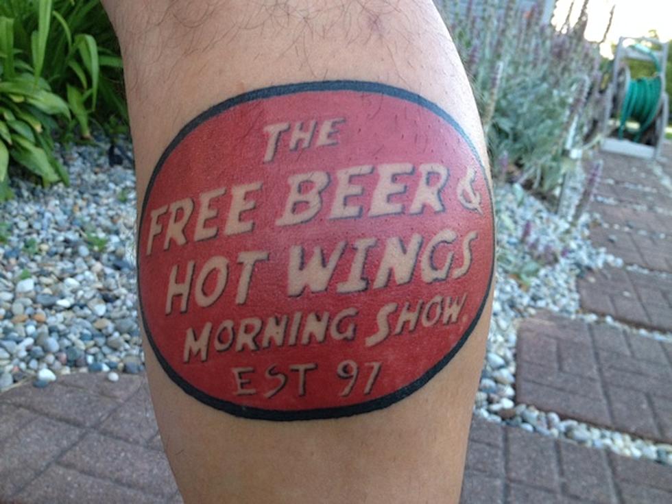 Free Beer & Hot Wings: A Listener Got Our Logo Tattooed On His Leg