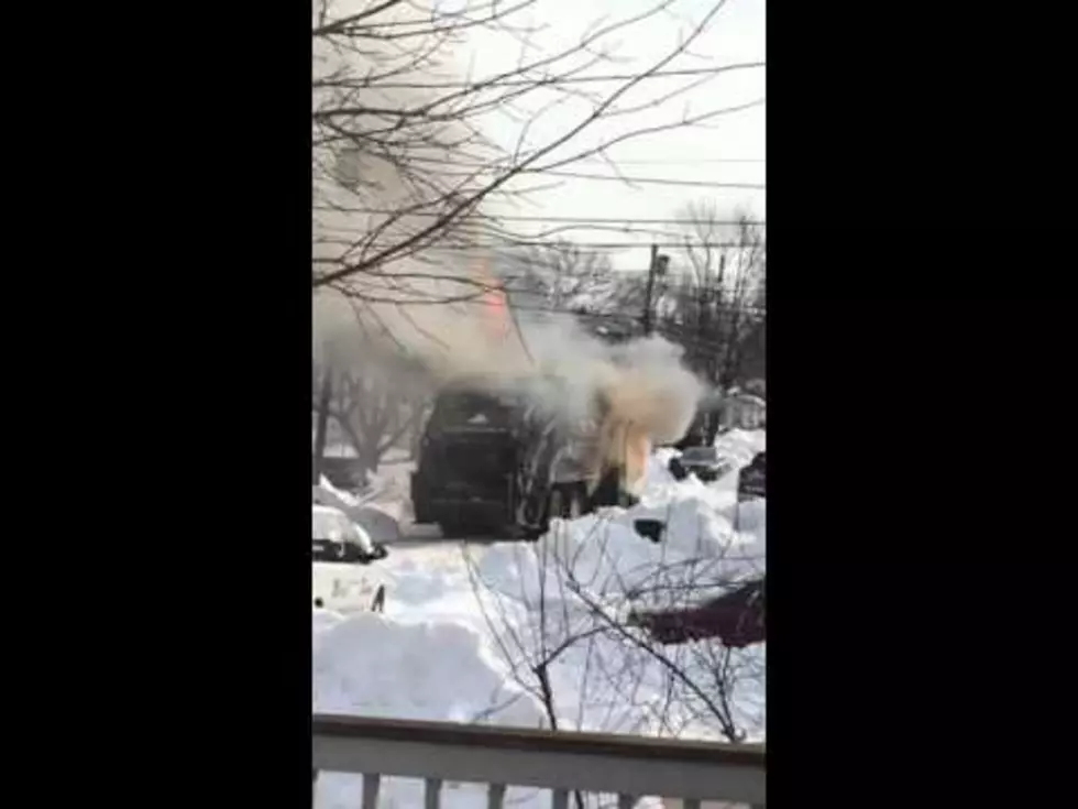 Burning Garbage Truck Creates Massive Explosion [Video]