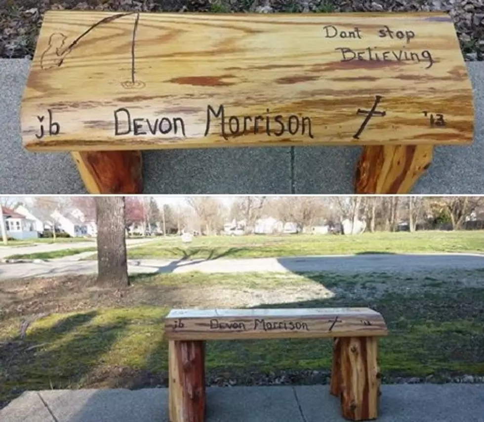 Son’s Memorial Bench Stolen from Belding Mom’s Yard