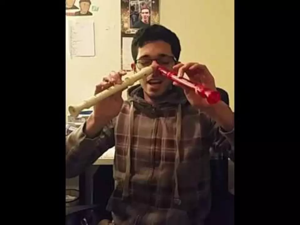 Watch This Guy Play ‘My Heart Will Go On’ With His Nose And Two Recorders
