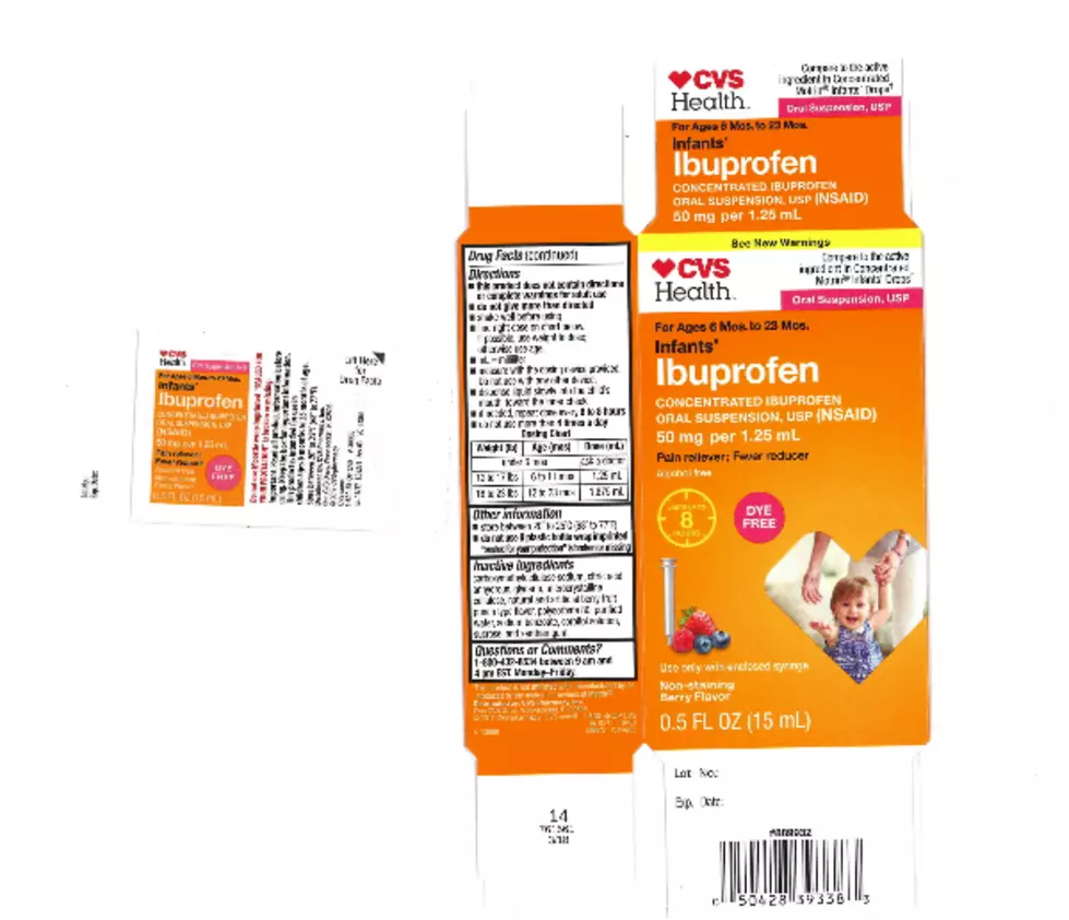 Infant Ibuprofen Sold at Walmart, CVS, Family Dollar Recalled