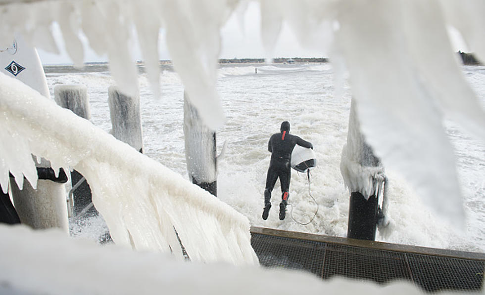 Man Surfs Superior During Polar Vortex