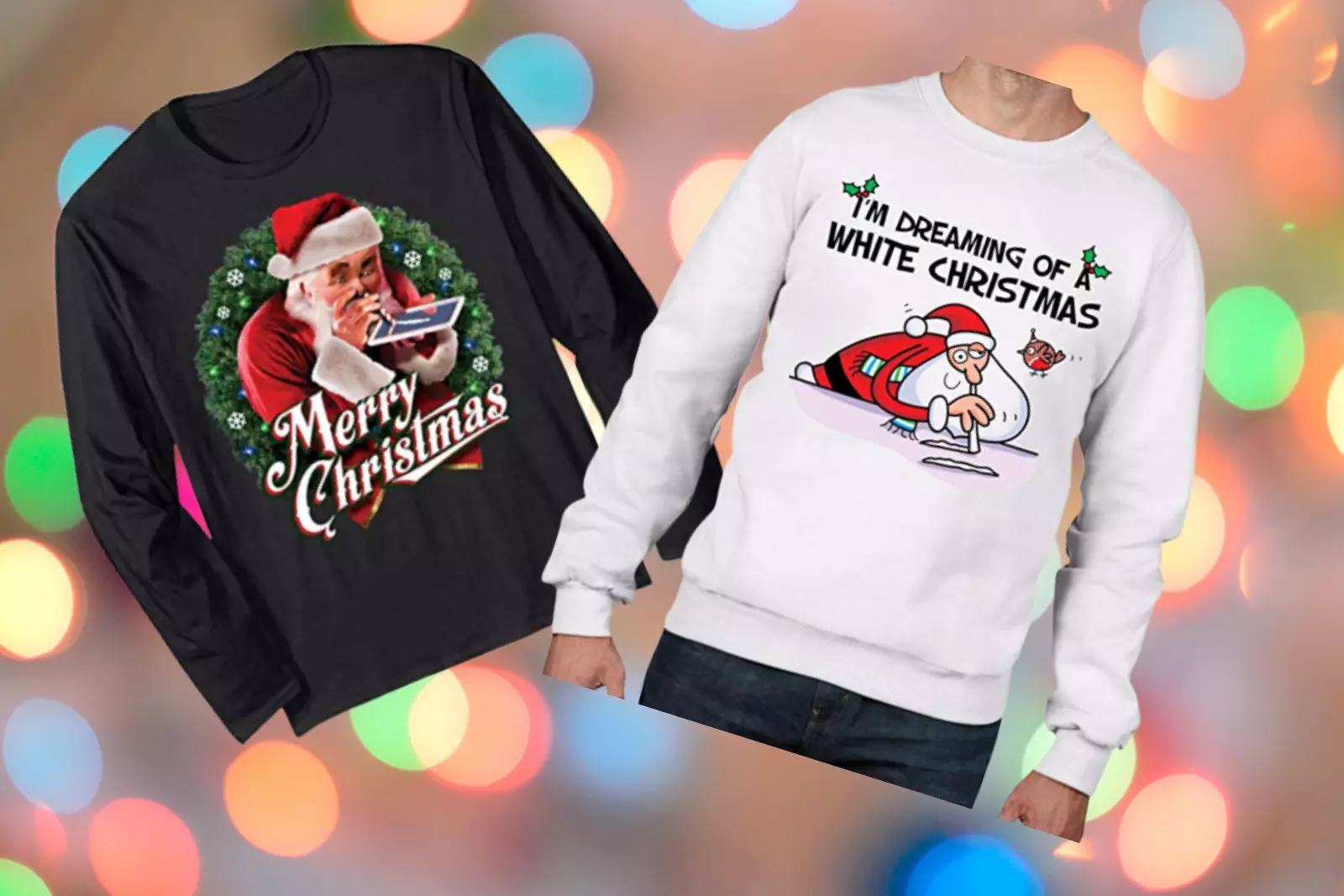 WalMart Won't Sell You a Cocaine Santa Sweater, But Amazon Will