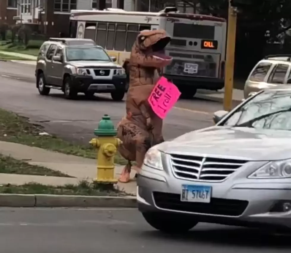 This T-Rex Spent The Last Three Days Handing Out TP