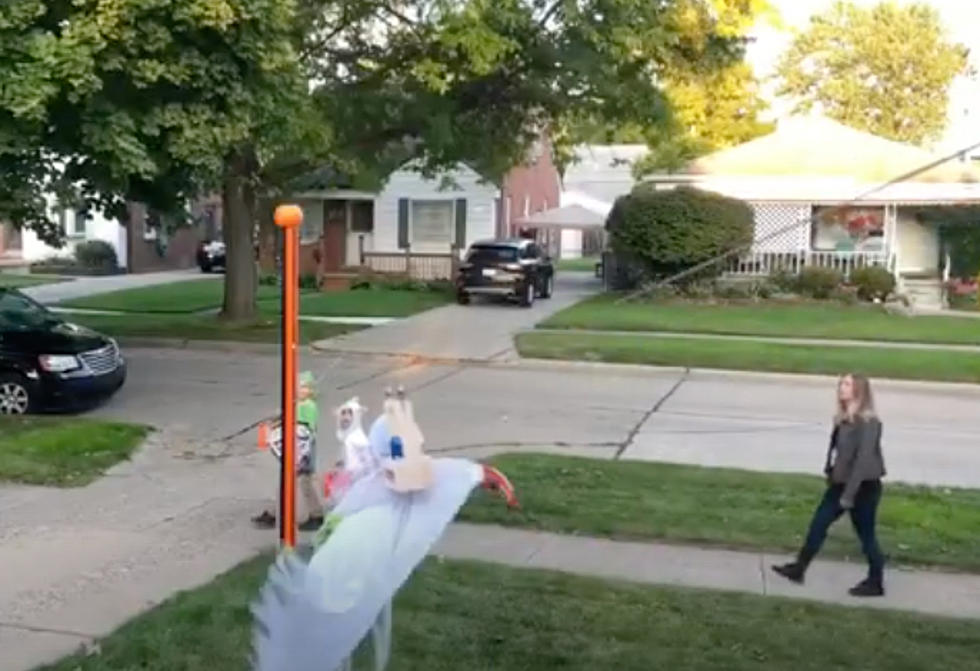 Michigan Man Has Perfect Solution for Socially Distanced Halloween [VIDEO]