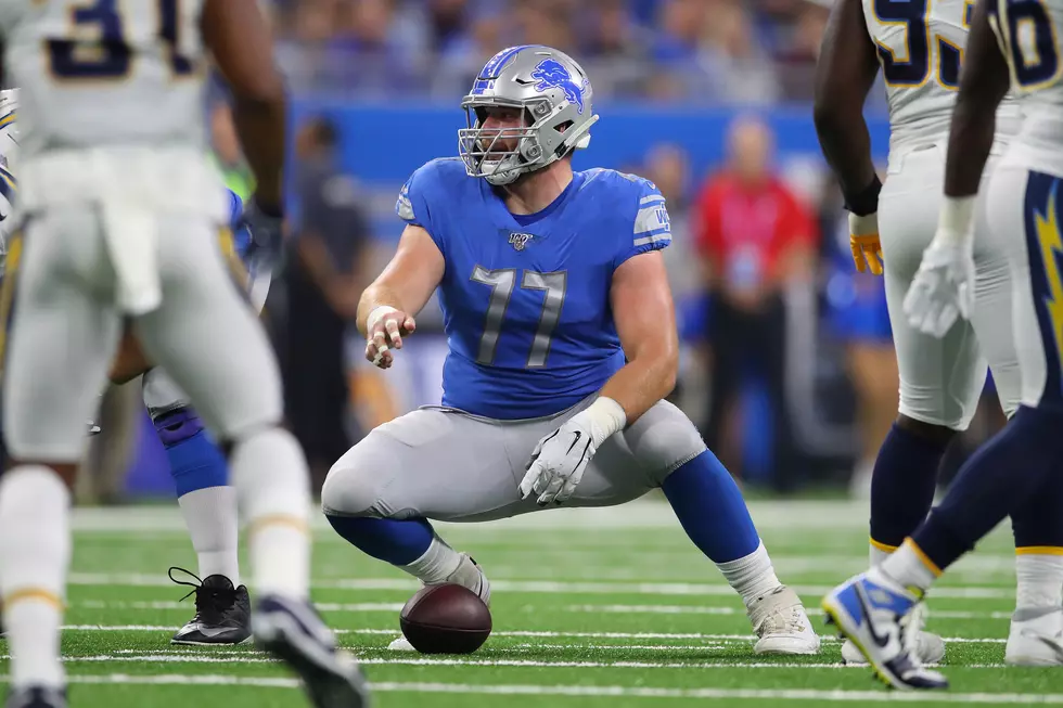 Lions’ Center Frank Ragnow Played Most of Sunday’s Game With a Broken Throat