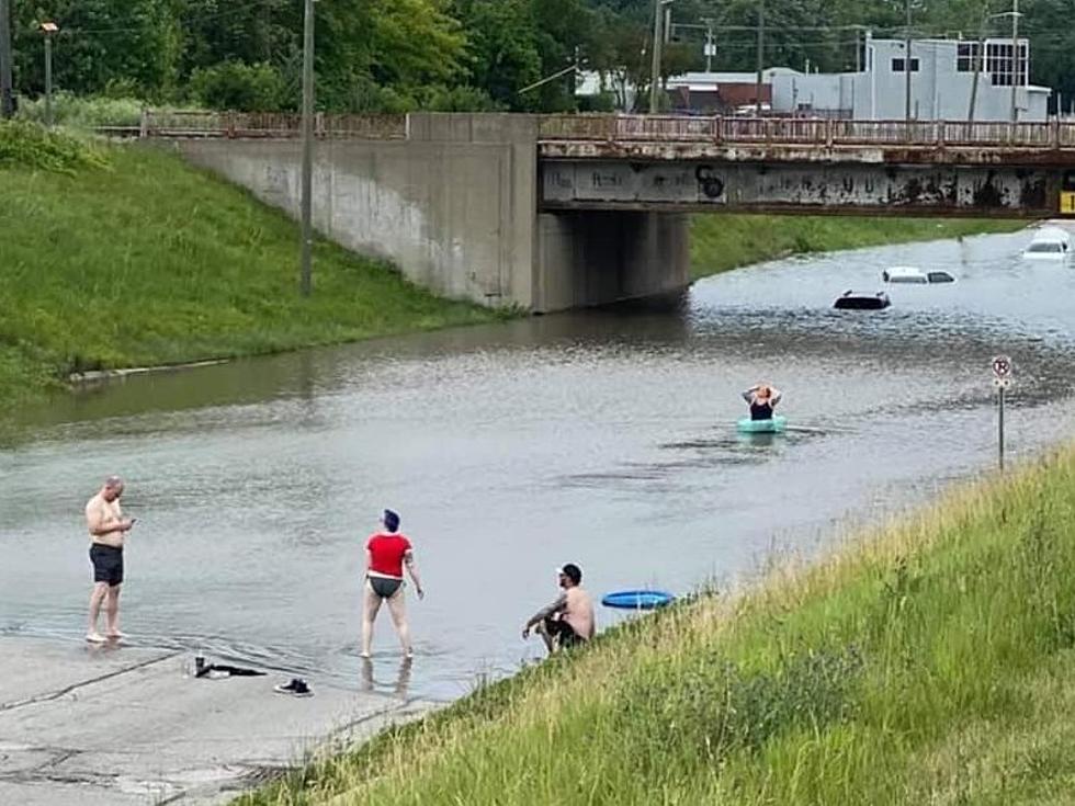 MSP Warns People Not to Swim in Flood Waters&#8230; But What About Jet Ski? [VIDEO]
