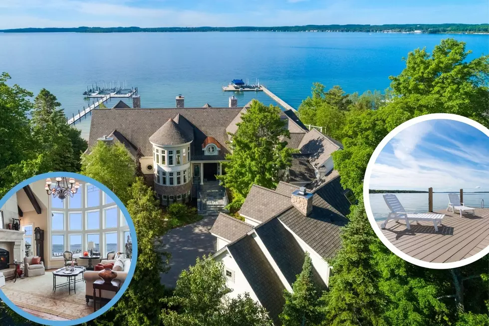 LOOK: Massive Waterfront Northern Michigan Mansion Hits Auction Block
