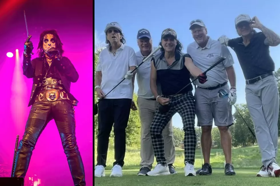 Alice Cooper and Band Members Golf With GRCC Coaches in Ada