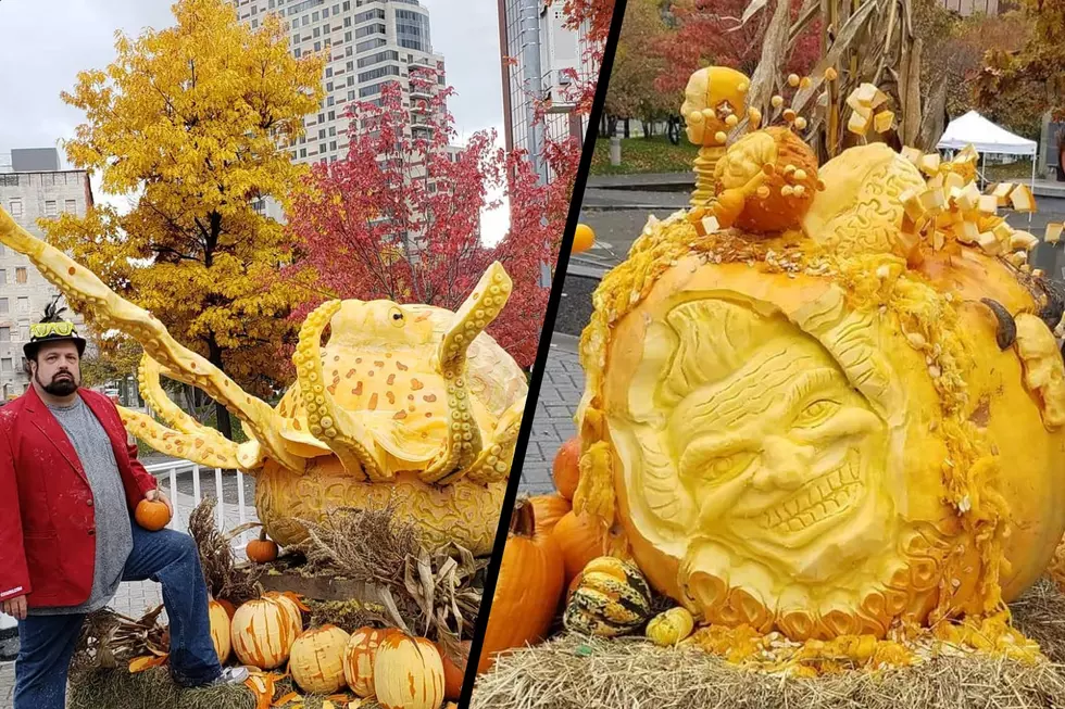 Watch Pros Carve a Massive Pumpkin Downtown Grand Rapids