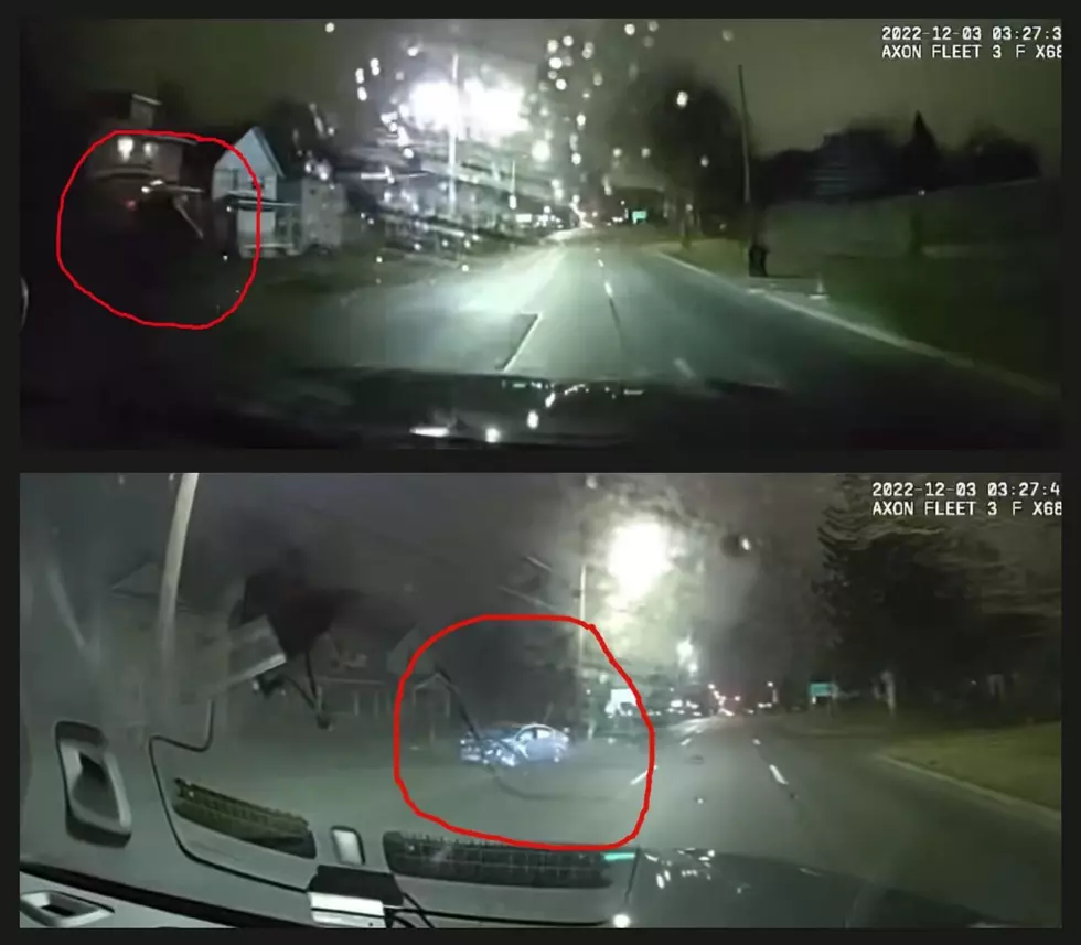 Lansing Police Dashcam Captures Drunk Driver Rollover Crash