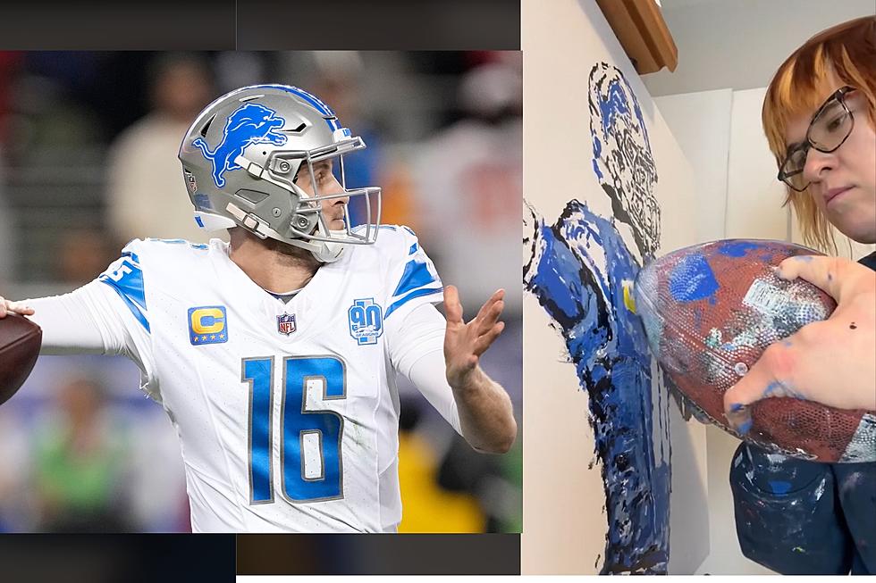 This Artist Used A Football To Paint Jared Goff Despite Having Two Fingers