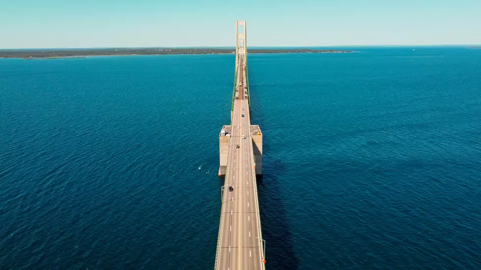 VIew from top of Mackinaw Bridge