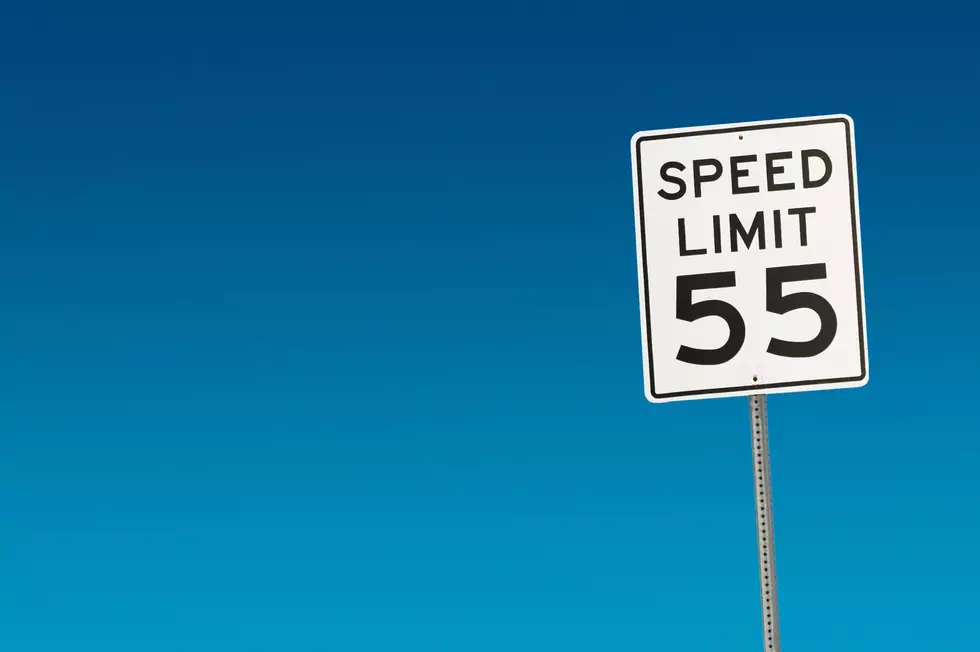 Simple country road speed limit sign