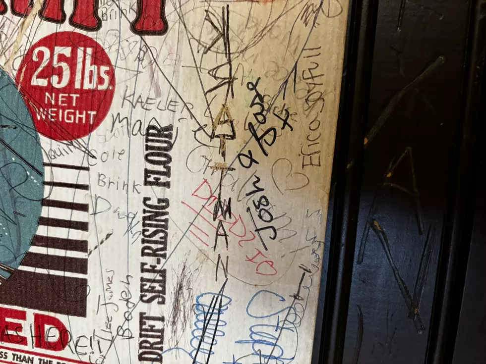 The duo partook in the Yesterdog tradition of signing the walls. Their signature can be found in the additional seating area, next to the door. / Tommy McNeill, Townsquare Media